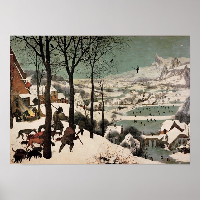 Hunters in the Snow by Pieter Bruegel Poster (Front)