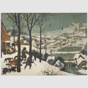 Hunters in the Snow (by Pieter Bruegel the Elder) Tissue Paper