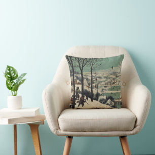 Hunters in the Snow, famous artwork, Cushion