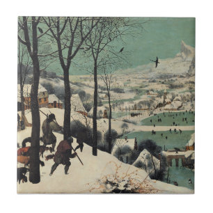 Hunters in the Snow, famous artwork, Tile