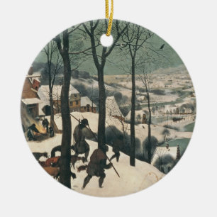 Hunters in the Snow - January, 1565 Ceramic Tree Decoration