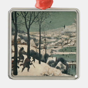 Hunters in the Snow - january, 1565 Metal Tree Decoration