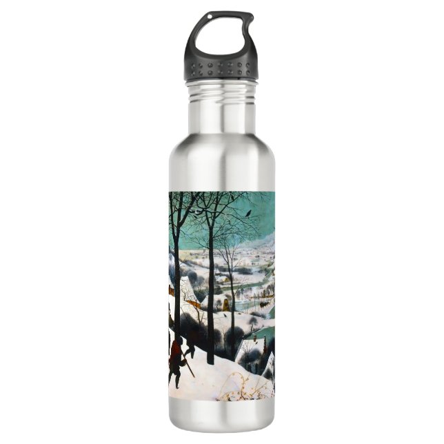 Hunters in the Snow Landscape Pieter Bruegel 710 Ml Water Bottle (Front)