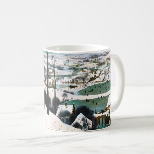 Hunters in the Snow Landscape Pieter Bruegel Coffee Mug (Front Right)