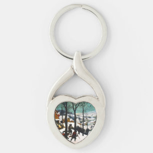 Hunters in the Snow Landscape Pieter Bruegel Key Ring