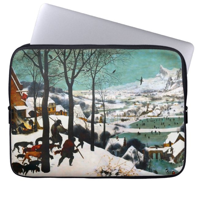 Hunters in the Snow Landscape Pieter Bruegel Laptop Sleeve (Front)