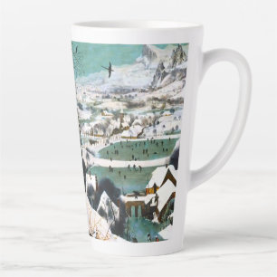 Hunters in the Snow Landscape Pieter Bruegel Latte Mug
