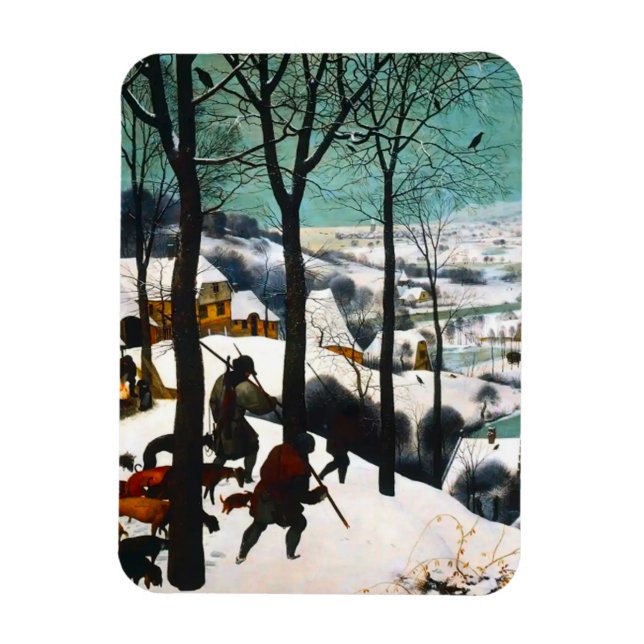 Hunters in the Snow Landscape Pieter Bruegel Magnet (Vertical)