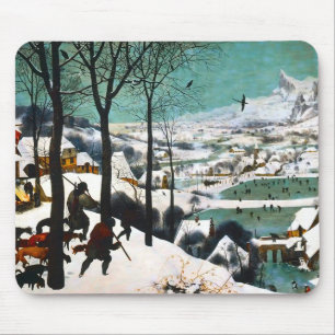Hunters in the Snow Landscape Pieter Bruegel Mouse Mat
