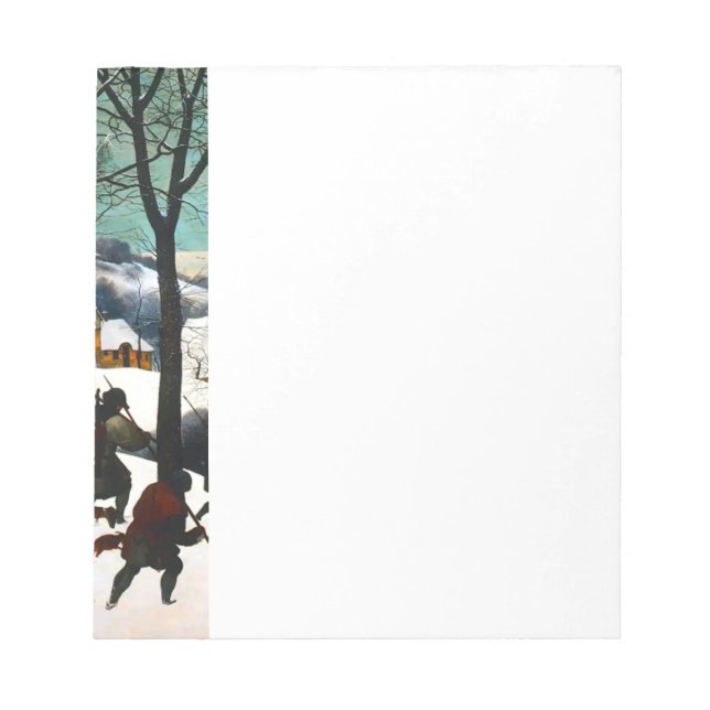 Hunters in the Snow Landscape Pieter Bruegel Notepad (Front)