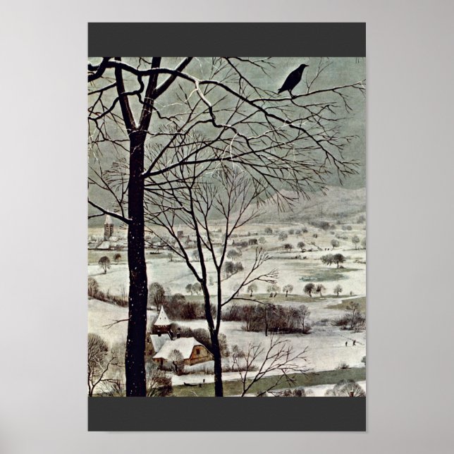 Hunters In The Snow (Month Of January) Detail Poster (Front)