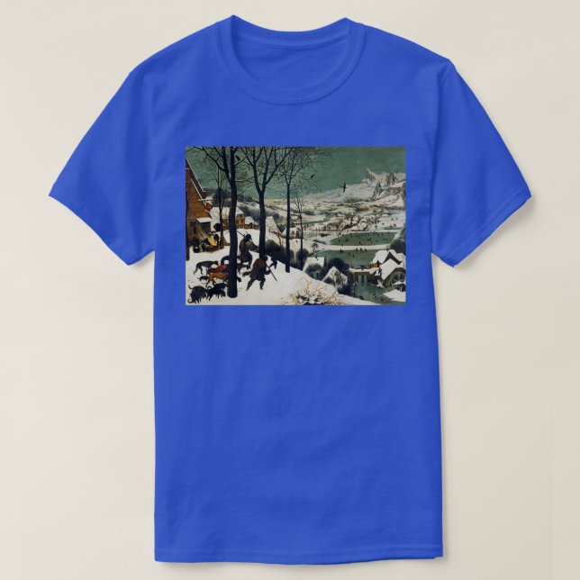 Hunters in the Snow Winter by Pieter Bruegel the E T-Shirt (Design Front)