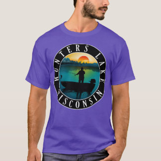 Hunters Lake Wisconsin Fishing T-Shirt
