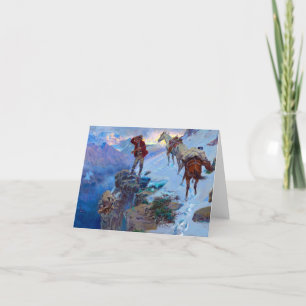 Hunter's Luck by Charles Marion Russell Thank You Card