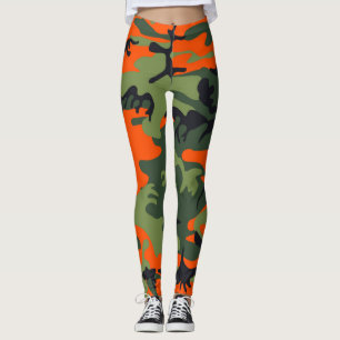 Hunters Orange Camouflage Leggings