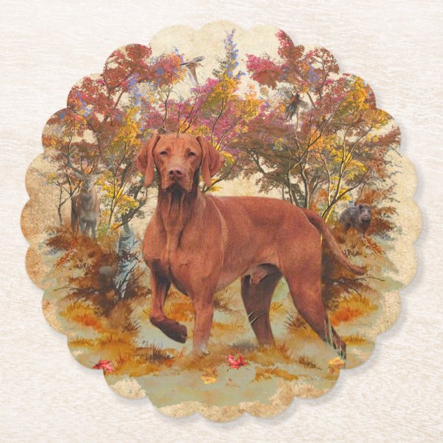 Hunters , partners for life  Vizsla   Paper Coaster (Front)