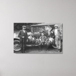 Hunters Posing with Game at RJ Finneys Club Canvas Print