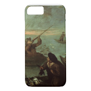 Hunters Shooting at Ducks (oil on canvas) iPhone 8/7 Case