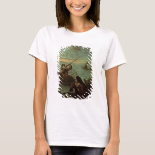 Hunters Shooting at Ducks (oil on canvas) T-Shirt