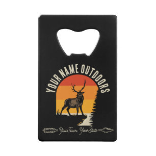 Hunting ADD NAME Outdoors Deer Elk Wilderness Camp