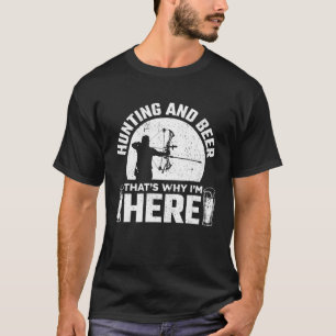 Hunting And Beer Archery Bow Deer Hunter Vintage F T-Shirt