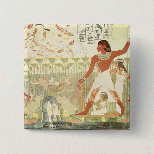 Hunting and Fishing 15 Cm Square Badge (Front)