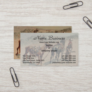 Hunting Antelope by Frederic Remington Business Card