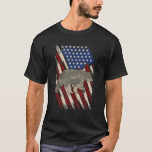 Hunting Archer American Flag Bear Bowhunting Hunte T-Shirt