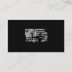 Hunting Archer American Flag Bowhunting Hunt Business Card