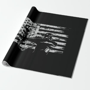 Hunting Archer American Flag Bowhunting Hunt Wrapping Paper