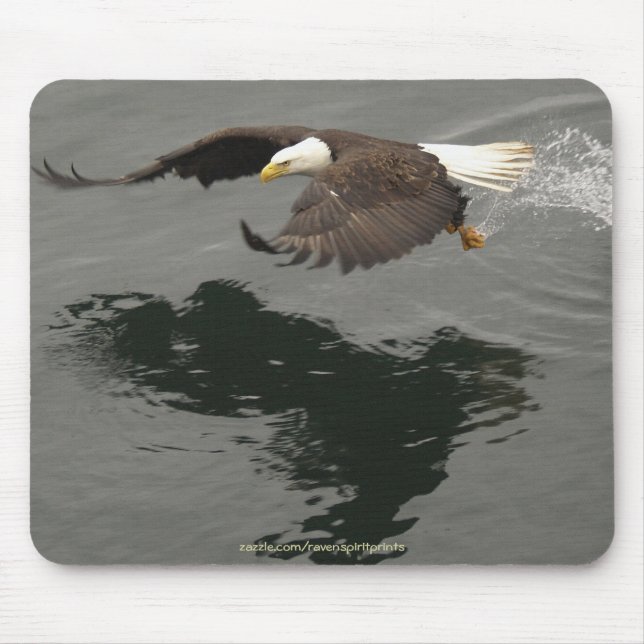 Hunting Bald Eagle Mousepad (Front)