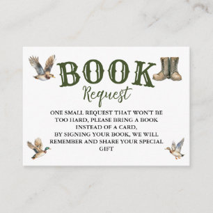 Hunting Boy Baby Shower Book Request Enclosure Card
