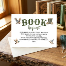 Hunting Boy Baby Shower Book Request