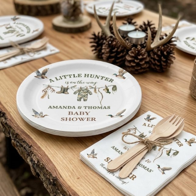 Hunting Boy Baby Shower  Paper Plate (Creator Uploaded)