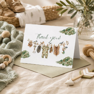 Hunting Boy Baby Shower Thank you Card