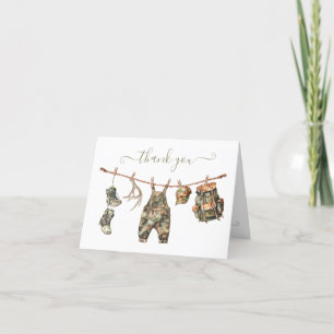 Hunting Camo Baby Shower Thank You Note