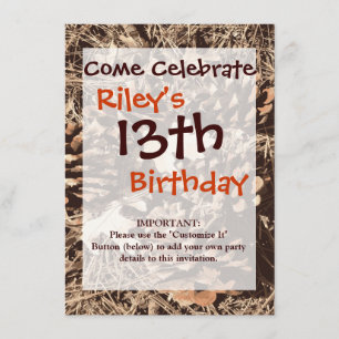 Hunting Camo Camouflage Gifts for Hunters Invitation
