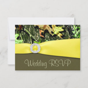 Hunting Camo RSVP Wedding Cards