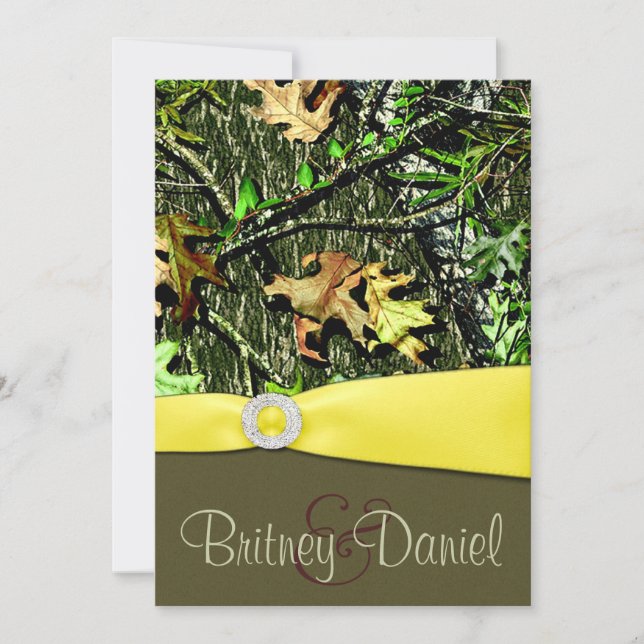 Hunting Camo Wedding Invitations (Front)