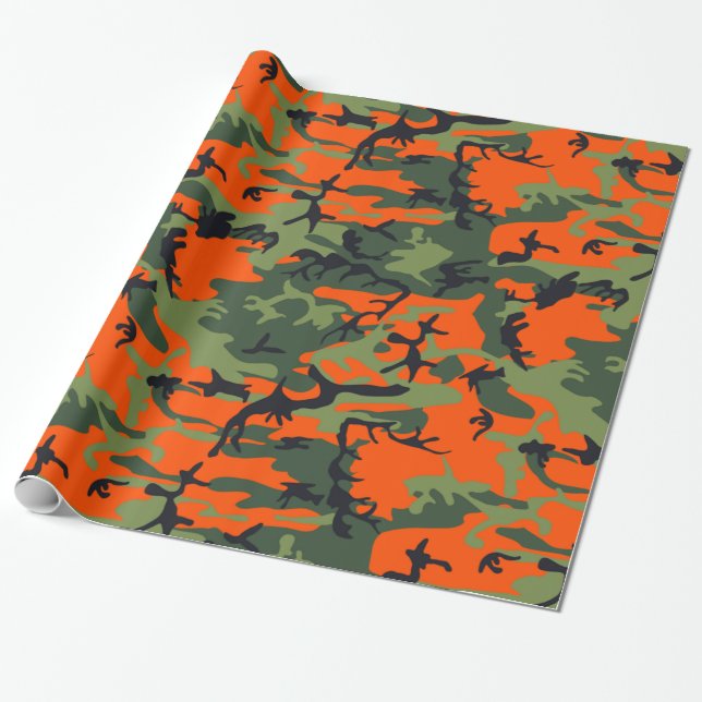 Hunting Camo Wrapping Paper (Unrolled)