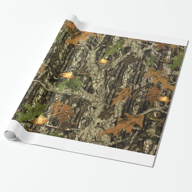 Hunting Camo Wrapping Paper (Unrolled)