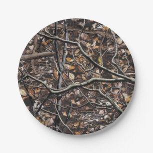 Hunting Camouflage Pattern 6 Paper Plate