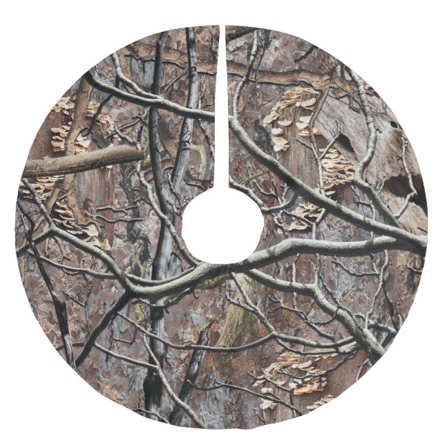 Hunting Camouflage Pattern 8 Brushed Polyester Tree Skirt (Front)