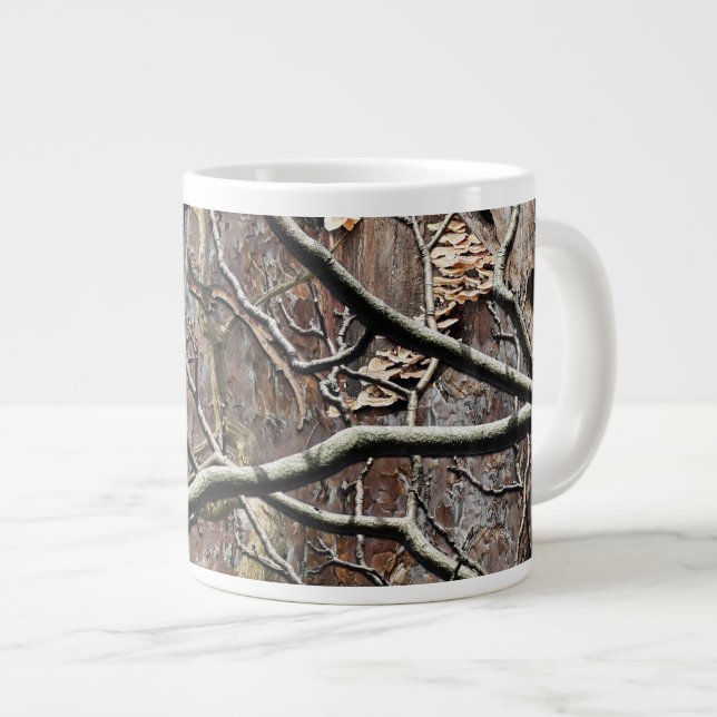 Hunting Camouflage Pattern 8 Large Coffee Mug (Front Right)