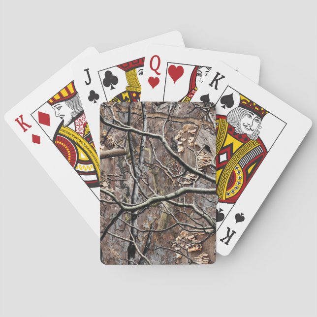 Hunting Camouflage Pattern 8 Playing Cards (Back)