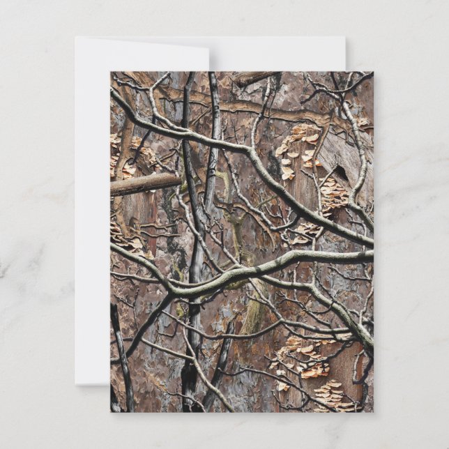 Hunting Camouflage Pattern 8 Thank You Card (Front)