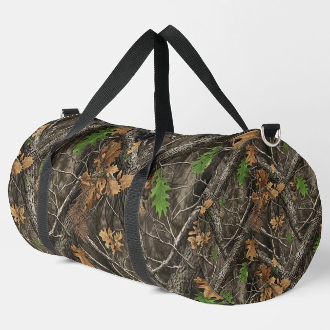 Hunting Camouflage Pattern Duffle Bag (Left Corner)