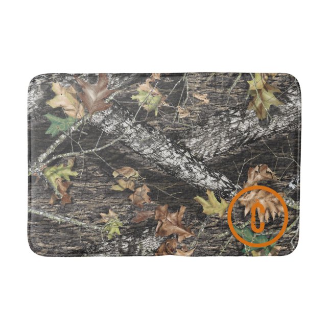 Hunting Camouflage Personalised Bath Mat (Front)