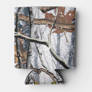 Hunting Camouflage Snow Pattern 3 Can Cooler