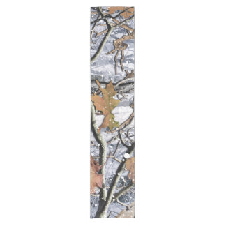 Hunting Camouflage Snow Pattern 3 Short Table Runner